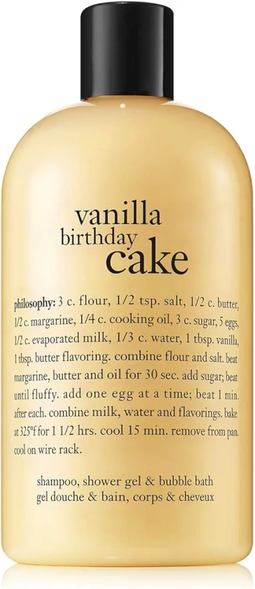 philosophy vanilla cake shower gel | 480ml | bubble bath | body wash