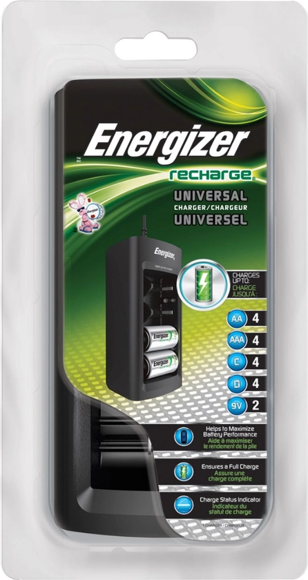 Energizer Recharge Universal Compact Battery Charger Black CHFC - Best Buy