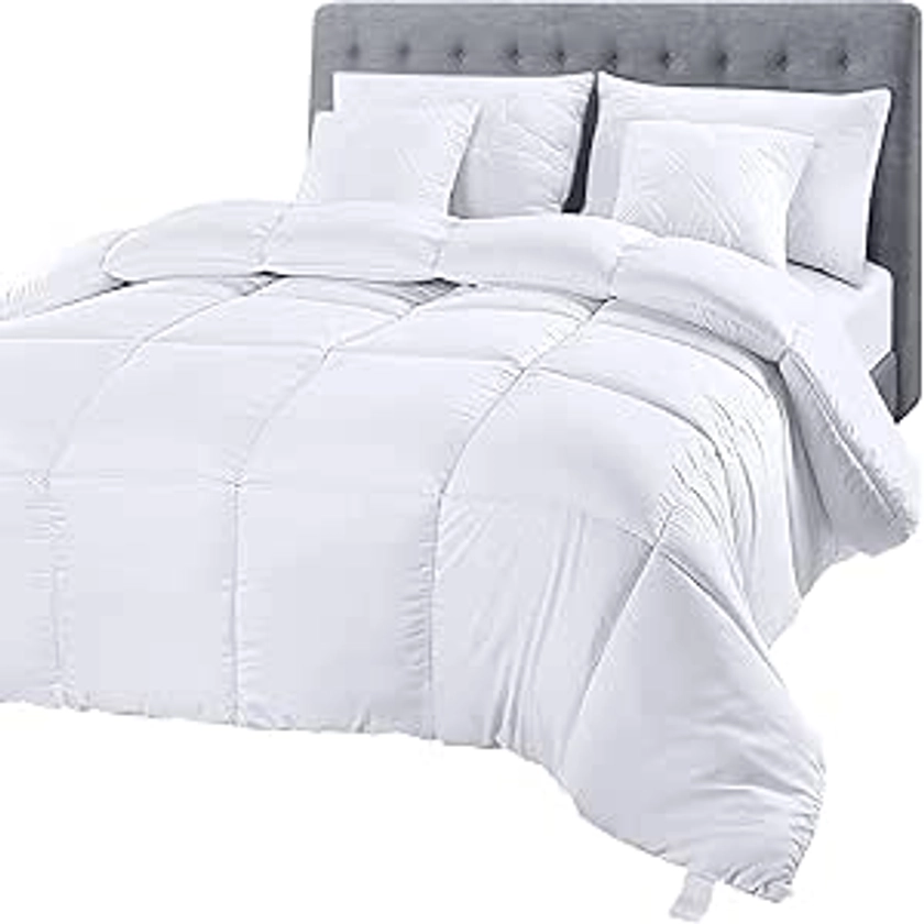 Amazon.com: Utopia Bedding Comforter Duvet Insert, Quilted Comforter with Corner Tabs, Box Stitched Down Alternative Comforter Queen (White) : Home & Kitchen