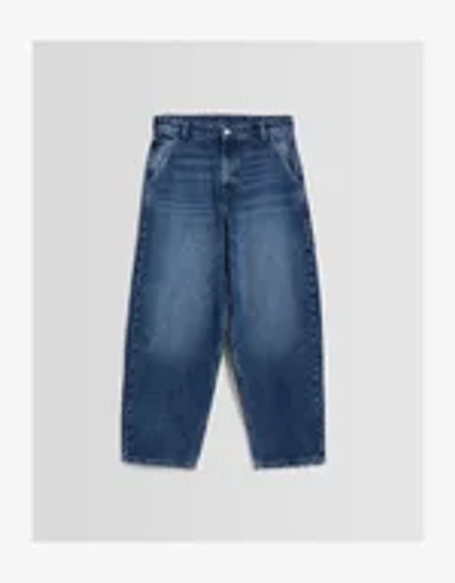 Bershka FADDED EFFECT SKATER - Jean boyfriend - light blue denim/denim bleu gris - ZALANDO.FR