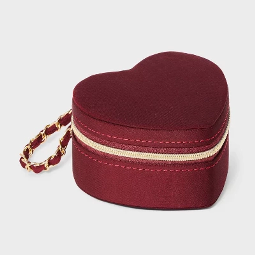 Heart Travel Jewelry Organizer - A New Day™ Maroon