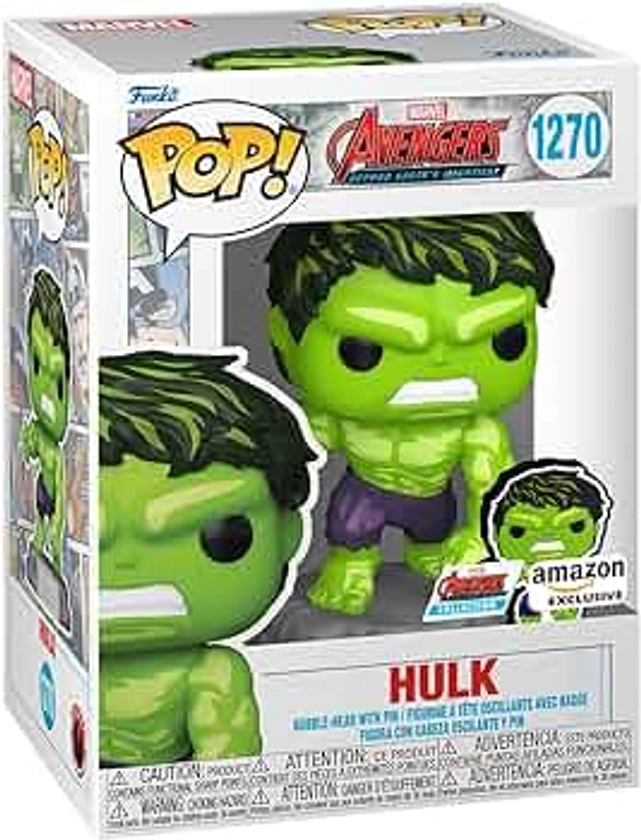 Funko POP! Marvel: A60- Comic Hulk With Enamel Pin - Marvel Comics - Amazon Exclusive - Collectable Vinyl Figure - Gift Idea - Official Merchandise - Toys for Kids & Adults - Comic Books Fans