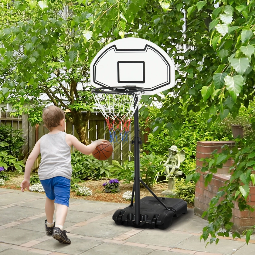 Basketball Stand and 94-123cm Height Adjustable Hoop For Kids Play in Pool Side