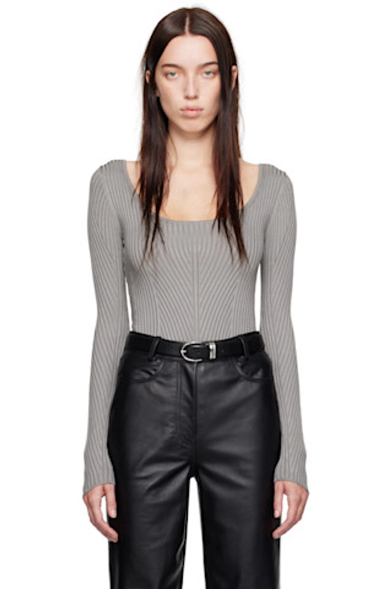 Calvin Klein - Taupe Halo Viscose Rib Top