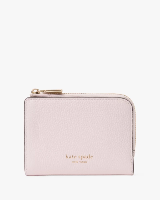 Ava Colorblocked Pebbled Leather Zip Bifold Wallet