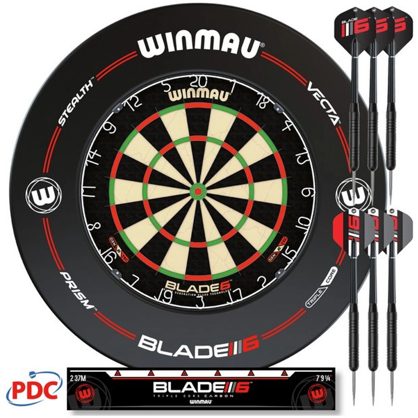 Buy Winmau Blade 6 Professional Dartboard Surround and Darts Set | Dartboards and dart cabinets | Argos