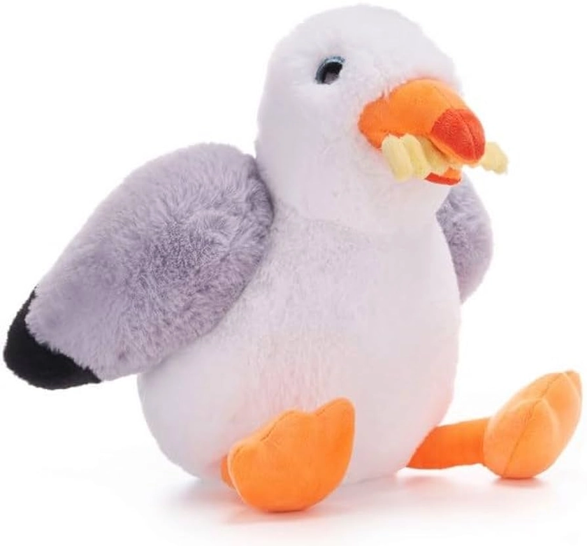 UKToyworld Steven Seagull 12 Inch Seagull with Chip Soft Plush Toy Bird Soft Toy (SEAGULL WITH CHIP)
