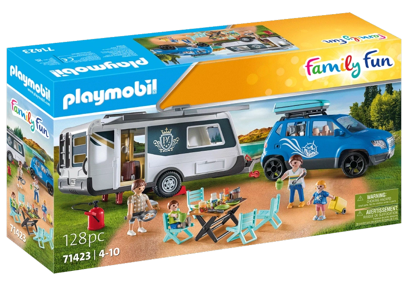 Famille avec voiture et caravane - 71423 | PLAYMOBIL®