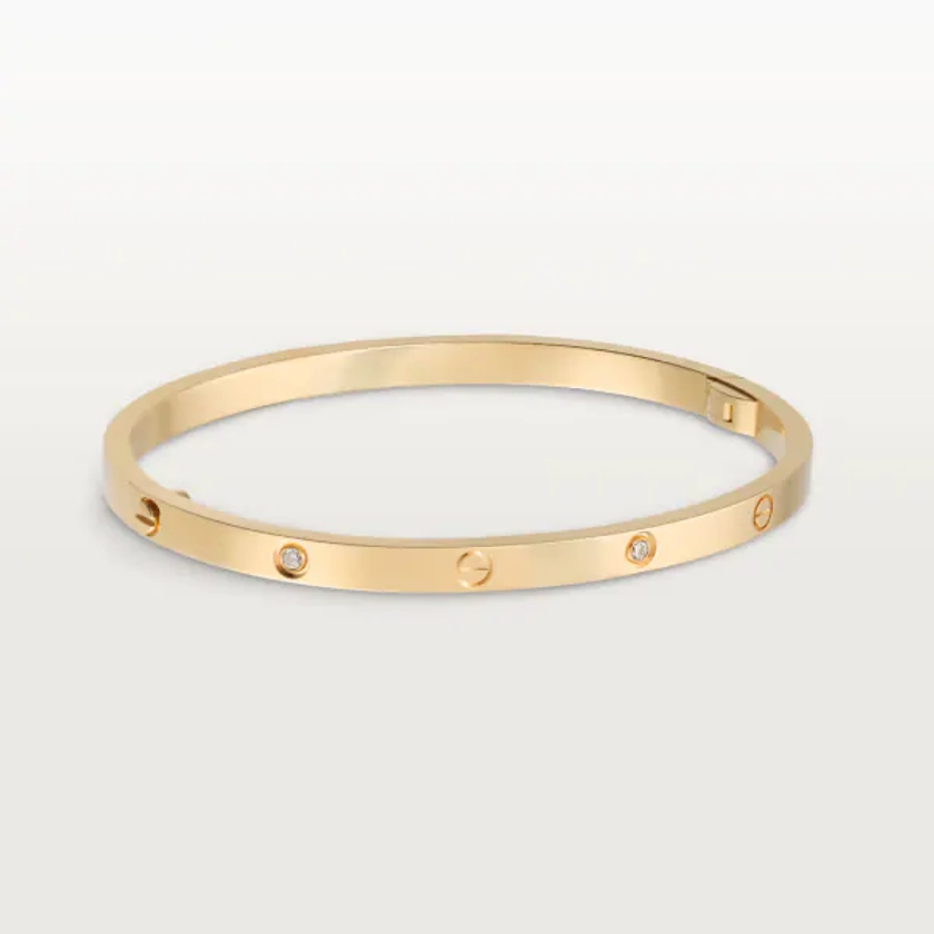 LOVE bracelet, small model, 6 diamonds: LOVE bracelet, small model, yellow gold 750/1000