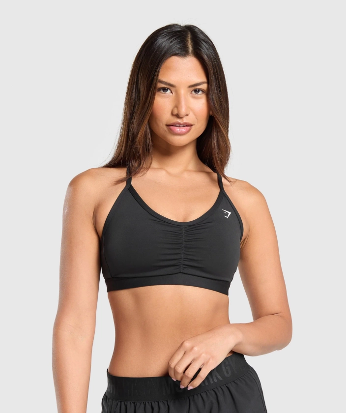 Gymshark Ruched Sports Bra - Black