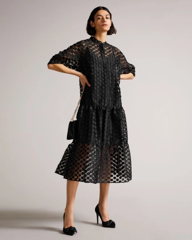 Ted Baker Nelanie  Oversized Shirt Dress with Puff Sleeve | Westfield Direct