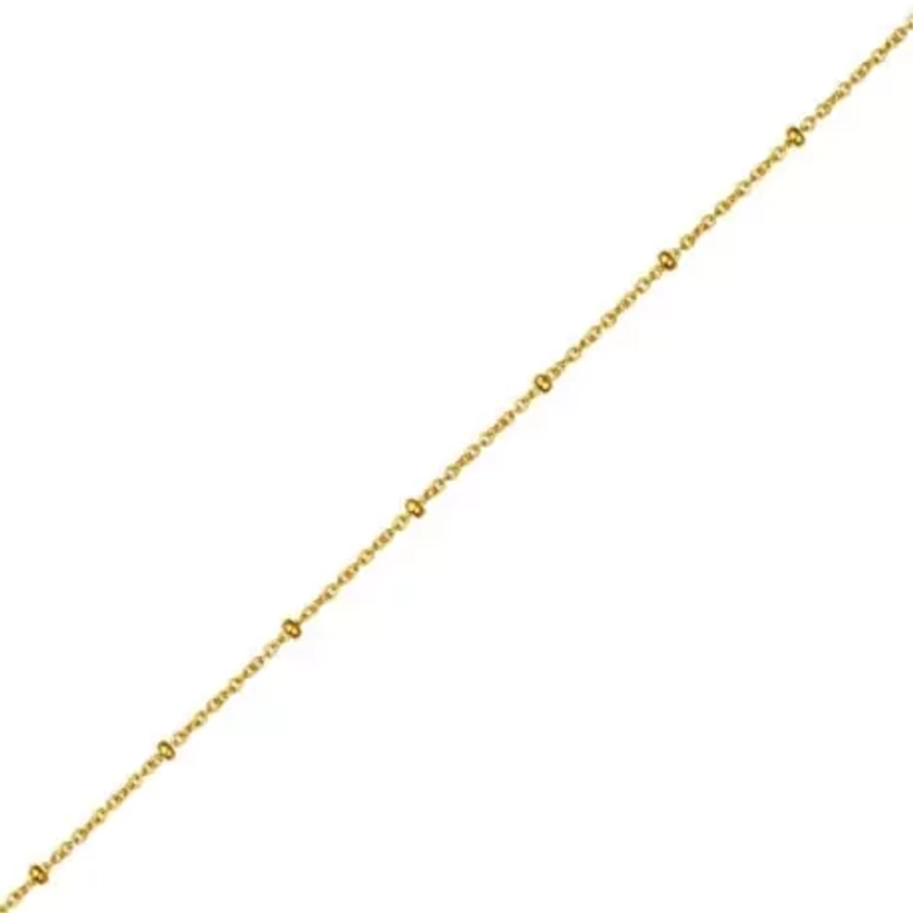 Chaine collier en or avec petites boules • 42cm 1.1gr