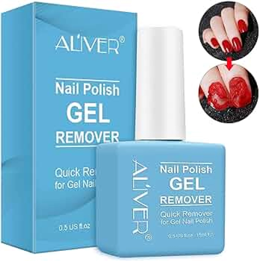 Gel Nail Polish Remover 1pcs, Professional Gel Polish Remover for Nails, No Need for Foil, Quick & Easy Polish Remover In 2-3 Minutes, No Need Soaking Or Wrapping-15ml