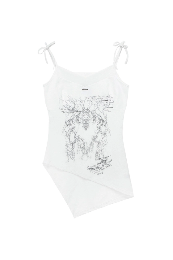 [7/16 예약배송] V neck sleeveless (Lettering) - hug your skin