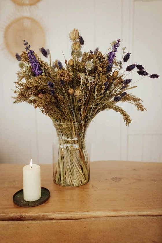 Bouquet of dried flowers Blue Day | Length 55 cm