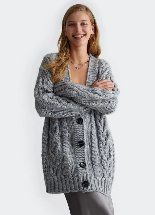 Wool blend cardigan