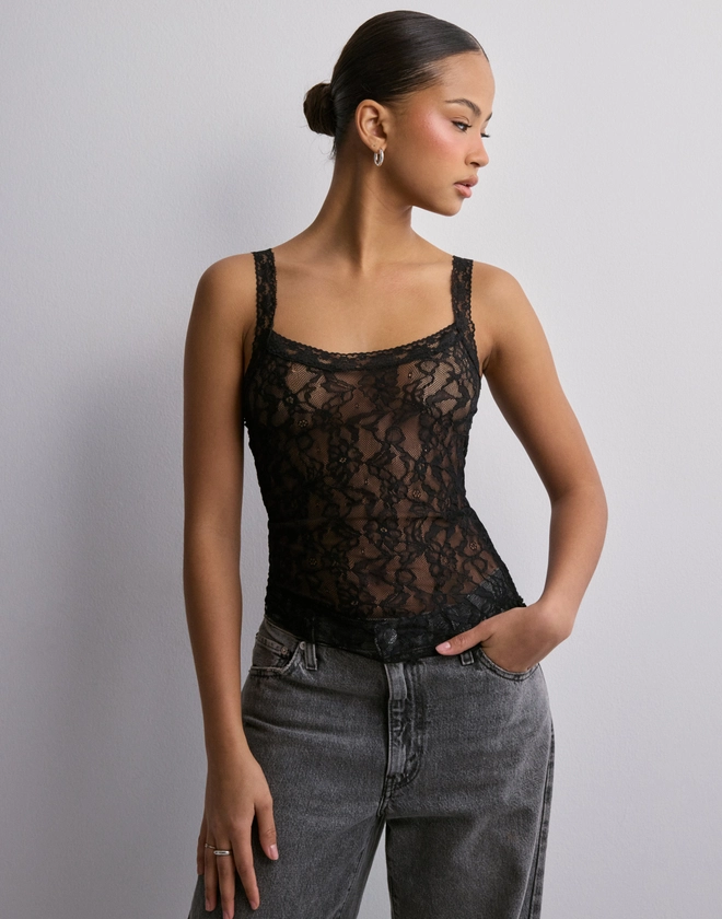 Köp Nelly Lace Strap Top - Black | Nelly.com