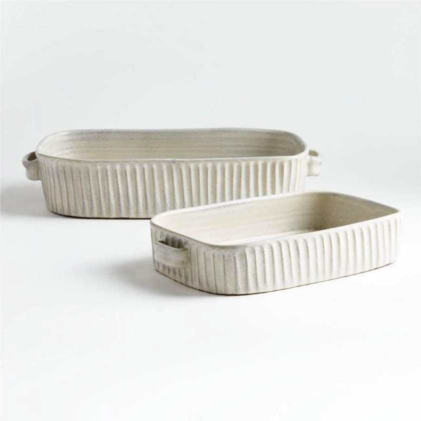 Carmel Ceramic Bakers, Set of 2 by Gaby Dalkin + Reviews | Crate & Barrel