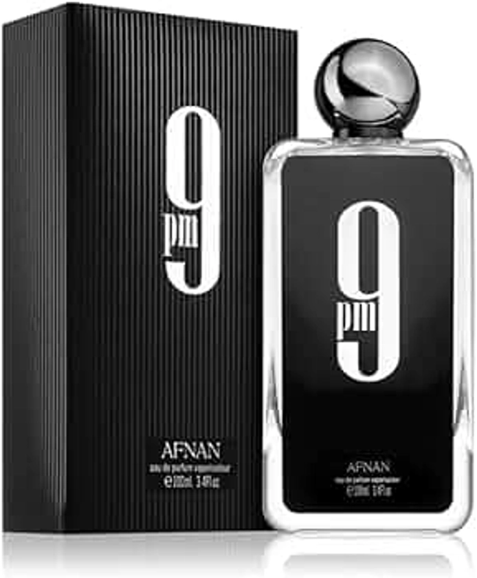 Afnan 9 Pm Pour Homme Eau de Parfum Spray for Men, 3.4 Ounce