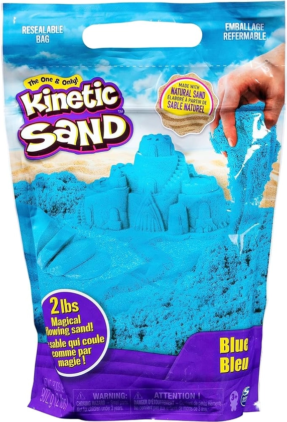 Kinetic Sand, 2lb Blue for Mixing, Molding and Creating, for Ages 3 and Up