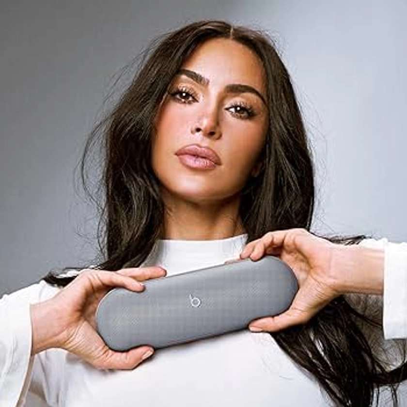 Beats Pill x Kim Kardashian - Wireless Bluetooth Speaker and Portable Charger via USB-C - Up to 24 Hours Battery Life, IP67 Water Resistant, Apple & Android Compatible, Built-in Mic – Dark Gray