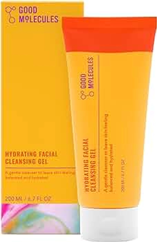 Good Molecules Hydrating Facial Cleansing Gel - Face Wash with Rosewater and Pineapple - Skincare for Face, Brighten, Cleanse and Moisturize
