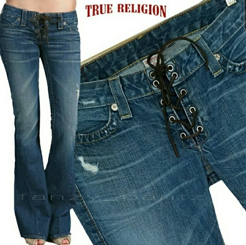 True Religion Lace-Up Cassidy Jean sz 29