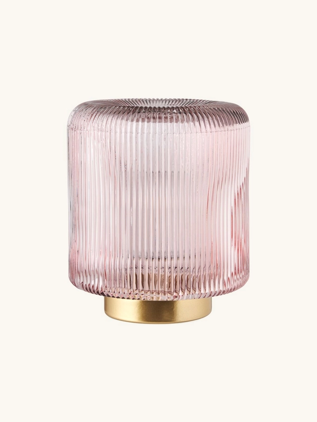 Lampe à LED | Fer/verre. Ø16,3 x 14,8 cm. | Rose, Gold