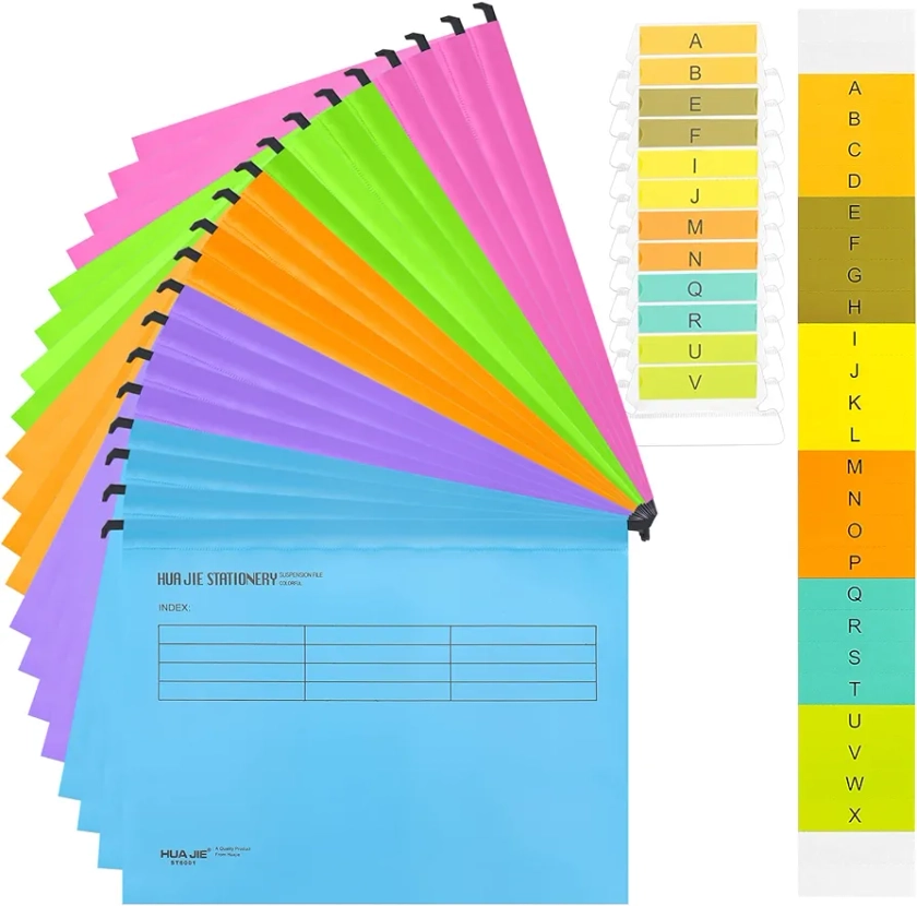 A4 Suspension Files, 20 Pcs A4 Suspension Files for Filing Cabinet Files Hanging Filing Folders,Box Filing Storage Folders Interior Folders for School Home Work Office Organization
