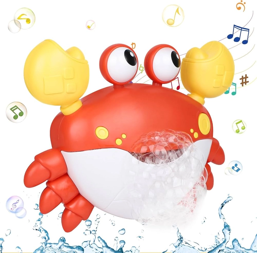 DBREAKS Jouets de Bain, Jouet de Bain Crabe avec Musique, Machine à Bulles, Jouets de Bain pour Bébé de 1 an et Plus, Cadeaux pour Enfants, Jouets d'eau pour Enfants, Bulles(Crabe Rouge) : Amazon.fr: Jeux et Jouets