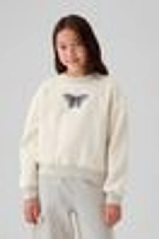 Cream Butterfly Vintage Soft Sweatshirt (4-13yrs)