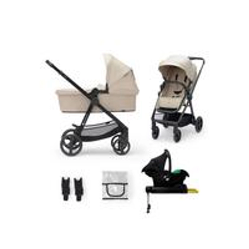 4-in-1 NEWLY Travel System (with MINK PRO i-size Car Seat and an ISOFIX Base) - Beige