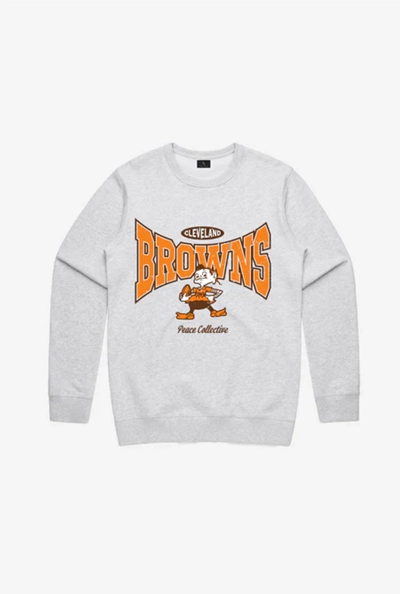 Peace Collective Cleveland Browns Washed Graphic Crewneck - Ash