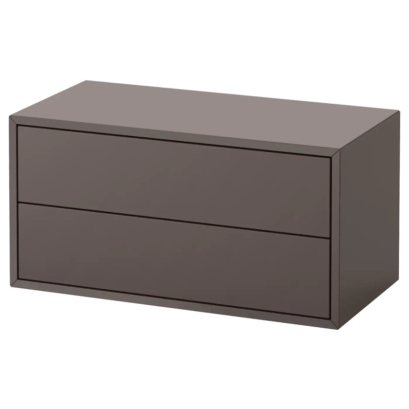 EKET Rangement 2 tiroirs, gris foncé - IKEA