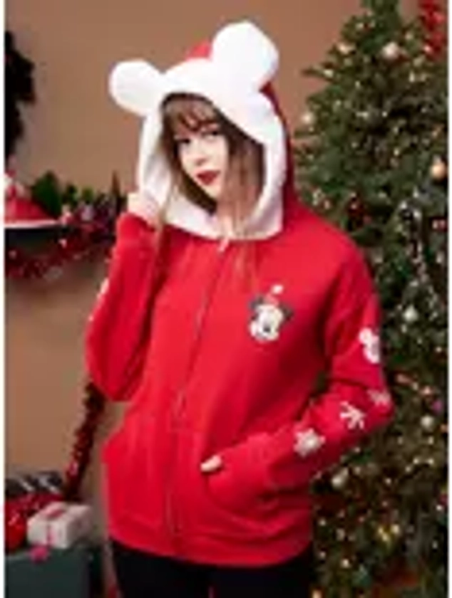 Her Universe Disney Mickey Mouse & Friends 3D Ear Holiday Hoodie | Her Universe
