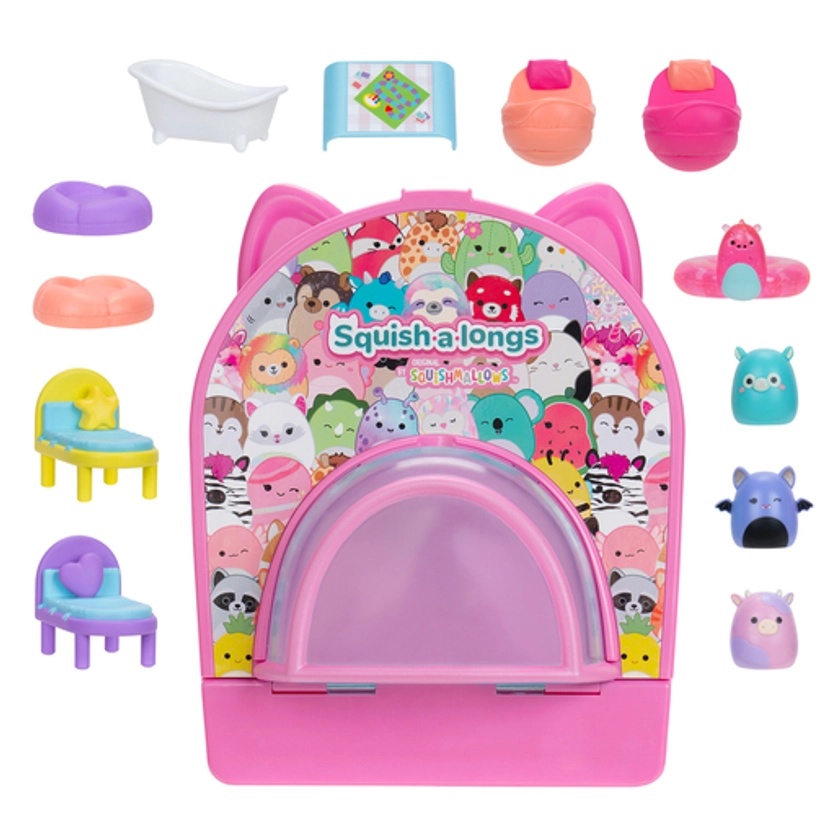 Original Squishmallows Squish-a-Longs Party Backpack On-The-Go Playset | The Entertainer