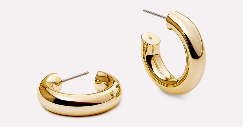 Small Gold Hoop Earrings - Tia Mini