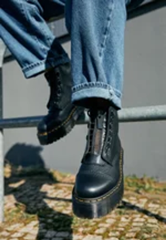 Dr. Martens SINCLAIR - Bottines à plateau - black/aunt sally/noir - ZALANDO.FR