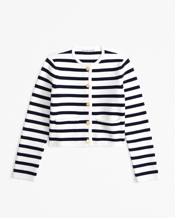 Women's LuxeLoft Crew Sweater Jacket | Women's Tops | Abercrombie.com