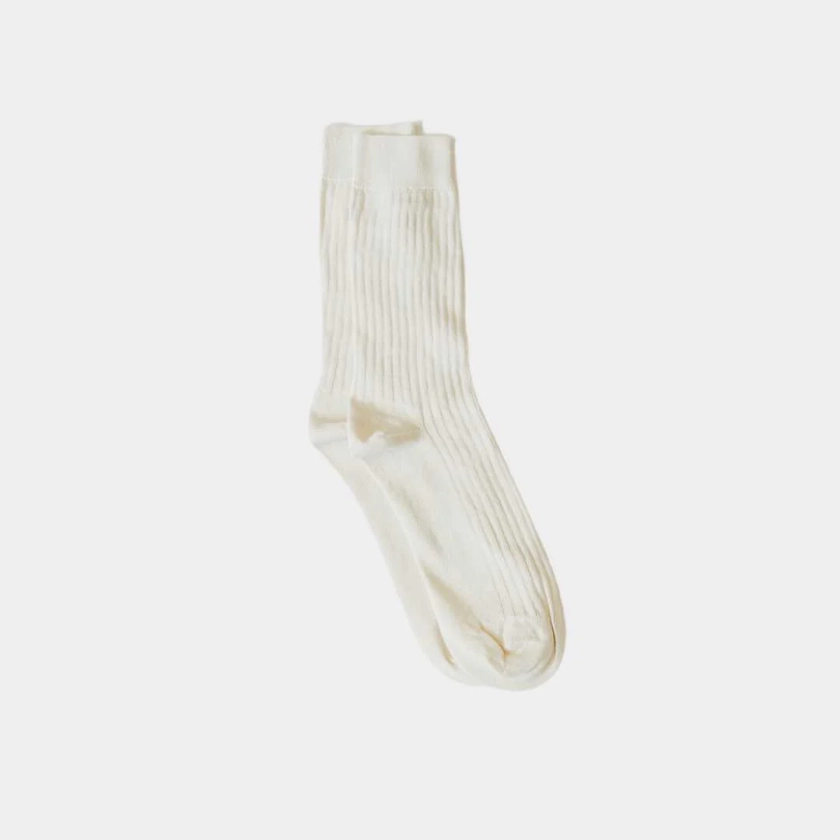 Pure (no dye) Ribbed Sock - 100% Organic Cotton