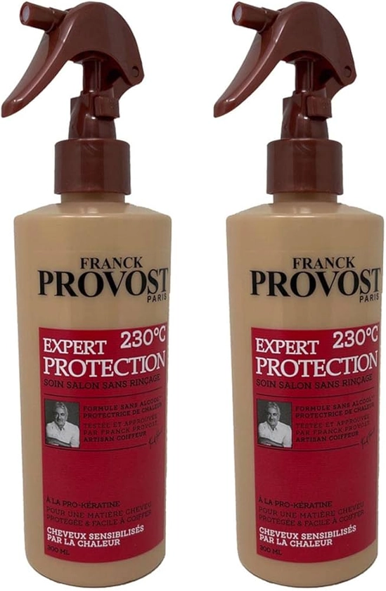 FRANCK PROVOST - Expert Protection 230°C Soin Professionnel Sans Rinçage Pour Cheveux Sensibilités - 300 ml - Lot de 2