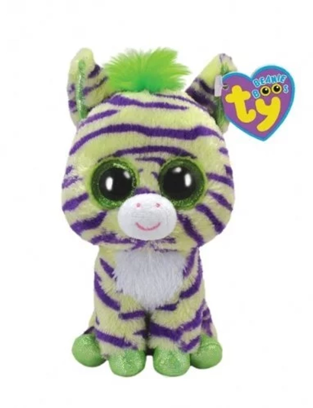 TY Beanie Boos -Wild - Zebra (Justice Exclusive) (Glitter Eyes) Small 6" Plush