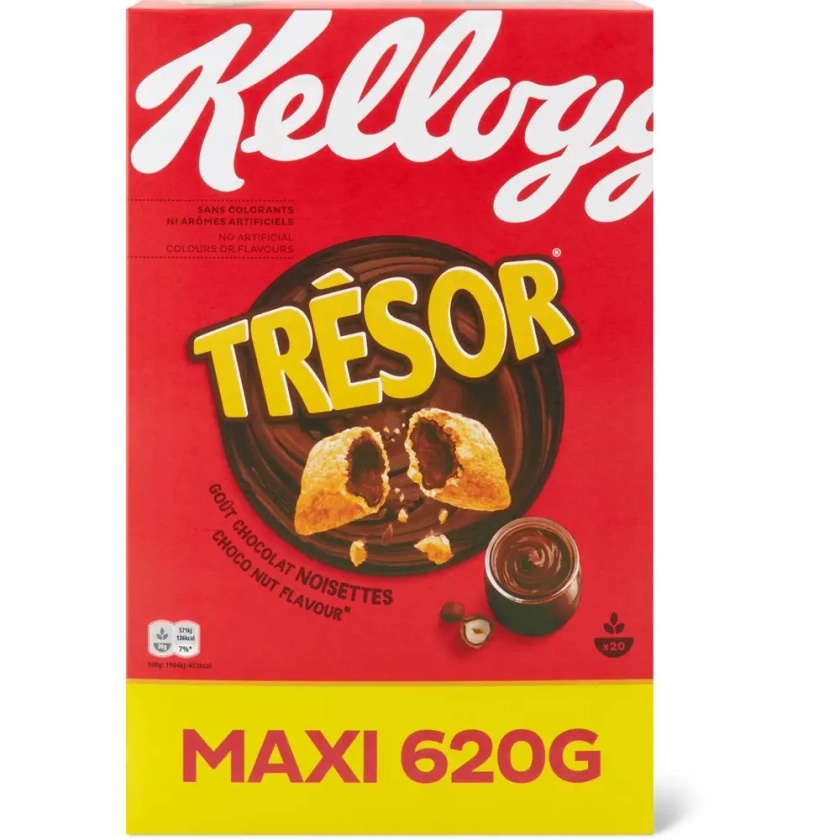 Kellogg's Tresor · Knusprige Getreidekissen mit leckerer Choco-Füllung · Choco nut