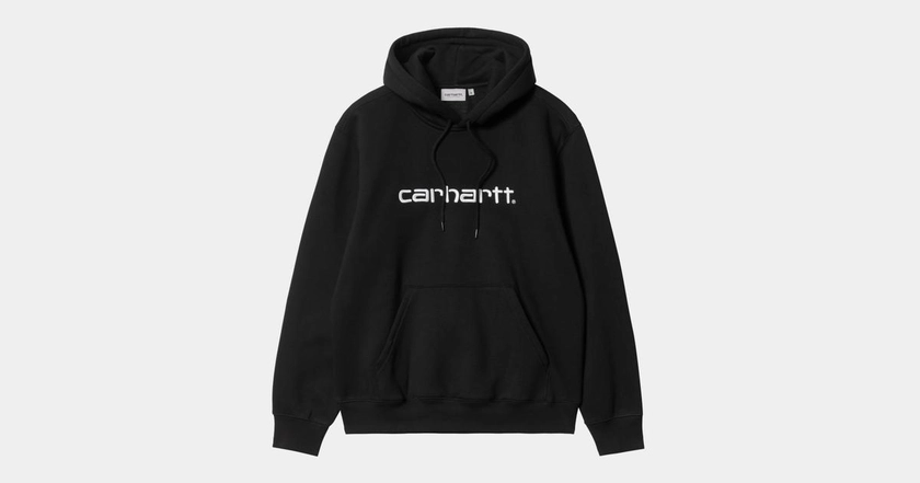 Carhartt WIP Hooded Carhartt Sweatshirt, Black / White | Boutique officielle en Ligne