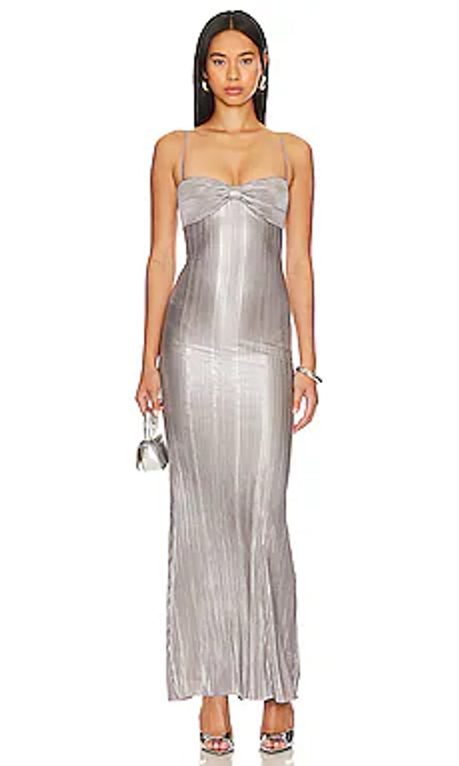 Lovers and Friends Mya Gown in Silver Gray from Revolve.com