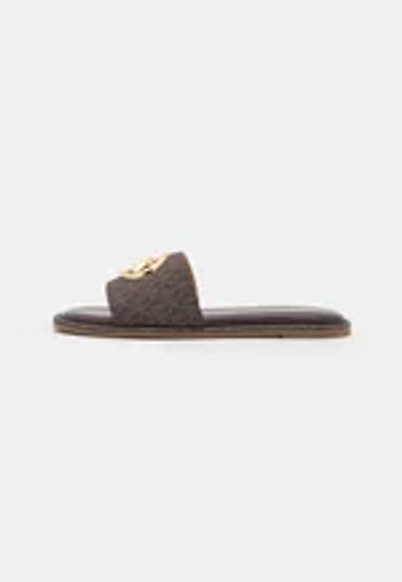 MICHAEL Michael Kors HAYWORTH SLIDE - Mules - brown/cognac - ZALANDO.FR