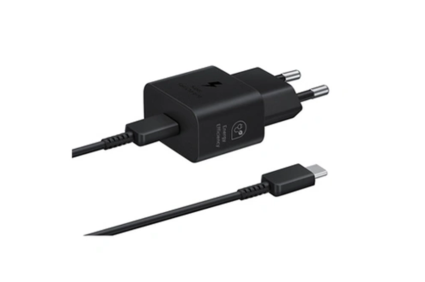 Samsung Chargeur secteur 25W Avec cable USBC Noir