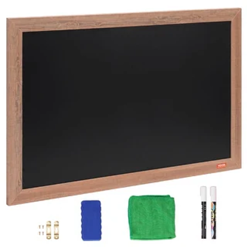 VEVOR 18x24in to 30x20in Magnetic Chalk Board Vintage Wooden Rustic Brown Calendar Bulletin Kitchen Wedding | Overstock.com Shopping - The Best Deals on Message Boards | 42637210