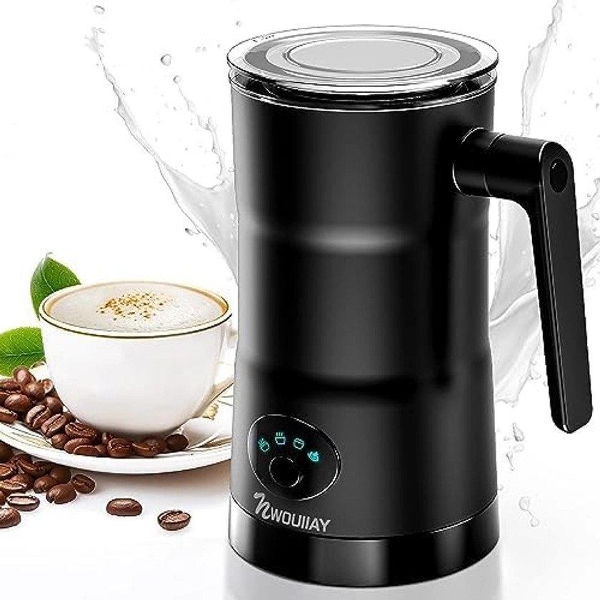 NWOUIIAY Mousseur à lait électrique 4 en 1 - 600 W - Mousseur à lait automatique pour chauffer le lait - Revêtement anti-adhésif automatique - Convient pour le lait, le café, le chocolat chaud : Amazon.com.be: Cuisine et maison