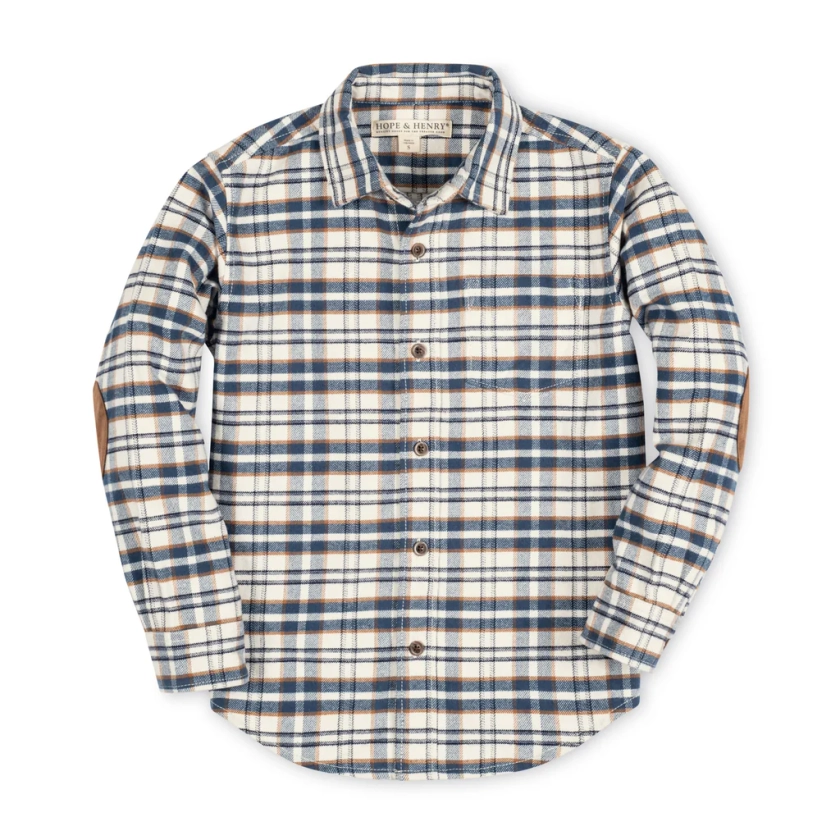 Flannel Shirt with Elbow Patches